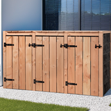 Container conversion Fleur | Wheelie bin conversion triple | Container storage | Wood