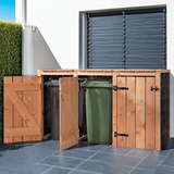 Container conversion Fleur | Wheelie bin conversion triple | Container storage | Wood