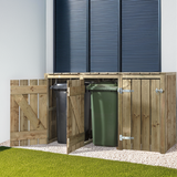 Container conversion Andre | Wheelie bin conversion triple | Container storage | Wood