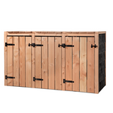 Container conversion Fleur | Wheelie bin conversion triple | Container storage | Wood