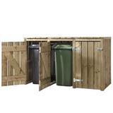 Container conversion Andre | Wheelie bin conversion triple | Container storage | Wood