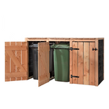 Container conversion Fleur | Wheelie bin conversion triple | Container storage | Wood