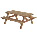 harthouten picknicktafel met gat voor parasol 