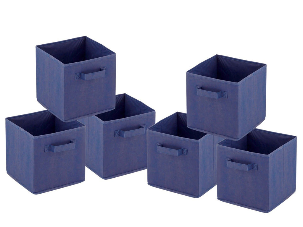 Isabella - Opbergdozen - blauw - polypropeen - 26x26x26 cm 6er Pack