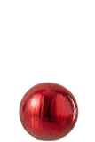 Ball Led Glass Red Small