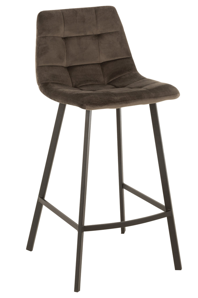 Barstool Olivier  Textile/Metal Brown