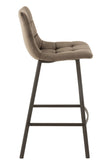 Barstool Olivier  Textile/Metal Brown