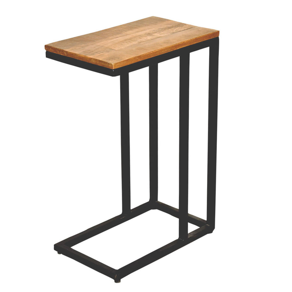 Sophie – Beistelltisch – Schwarz und Tabak – Holz und Metall – 25 x 61 x 40 cm