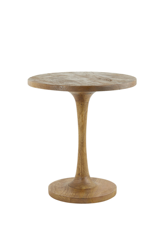 Side table 50x55 cm BICABA wood matt dark brown