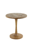 Side table 50x55 cm BICABA wood matt dark brown