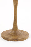 Side table 50x55 cm BICABA wood matt dark brown