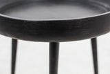 Side table Ventura - ø40 cm - black - mango wood/iron