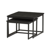 Black Cuba vierkante salontafel set van 2 Medium