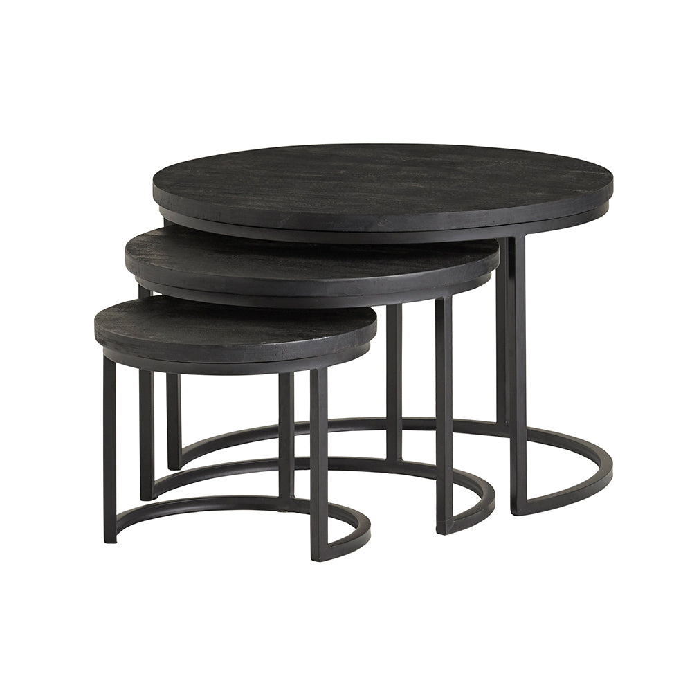 Black Enzo salontafel set van 3