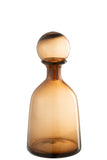 Bottle+Plug Regular Decorative Low Glass Brown Small