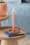 Box Of 6 Table Candles Terracotta -13H