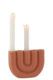 Candle Holder Arc 5Candles Ceramic Orange