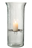 Candleholder Plate Blurred Glass Transparent Large