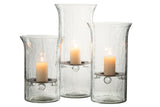 Candleholder Plate Blurred Glass Transparent Large