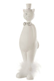 Cat With Hat Poly White/Silver Large