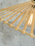 Ceiling lamp Bromo bamboo asymm. dia.60x13cm natural - L