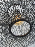 Ceiling lamp Cango bamboo ellipse dia.60x25cm black