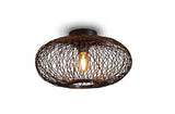 Ceiling lamp Cango bamboo ellipse S/shade dia.40xh.12cm - black