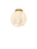 Ceiling lamp glass/iron Carrara globe dia. 22x26cm white marble print/gold - S