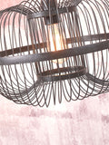 Ceiling lamp Hokkaido bamboo h.28xdia.38cm - black