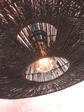 Ceiling lamp Iguazu jute/flat S dia.40xh.12cm - black