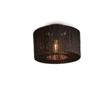 Ceiling lamp Iguazu jute round/straight S dia.30xh.16cm - black