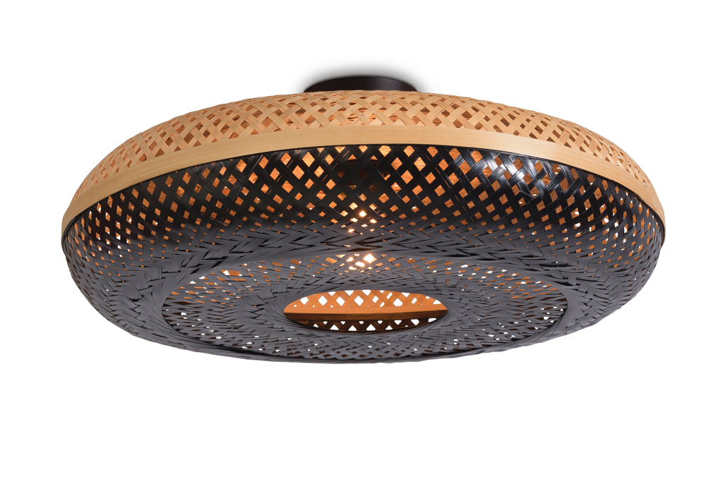 Ceiling lamp Palawan bamboo 60x15cm nat./black - L