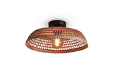 Ceiling lamp Pantanal seagrass dia.45xh.9cm - natural/red