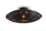 Ceiling lamp Tanami rattan disc dia.55xh.14cm black - L