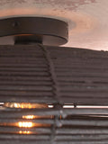 Ceiling lamp Tanami rattan disc dia.55xh.14cm black - L