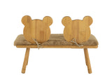 Chair Child Bear 2 People Wood Natural