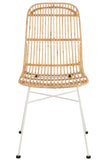 Chair Ema Rattan/Metal Natural/White