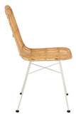 Chair Ema Rattan/Metal Natural/White