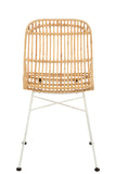 Chair Ema Rattan/Metal Natural/White