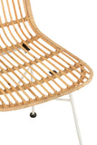 Chair Ema Rattan/Metal Natural/White