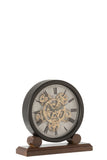 Clock On Foot Interior Mechanism Mdf Antique Gold/Black