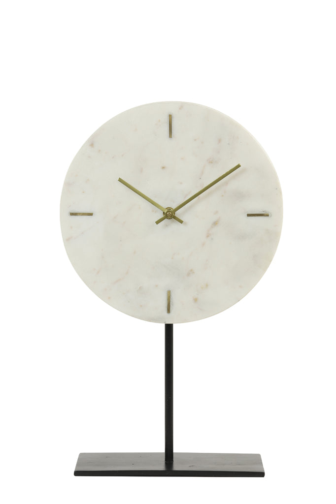 Clock on base 25,5x10x42,5 cm MORENO marble white