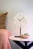 Clock on base 25,5x10x42,5 cm MORENO marble white