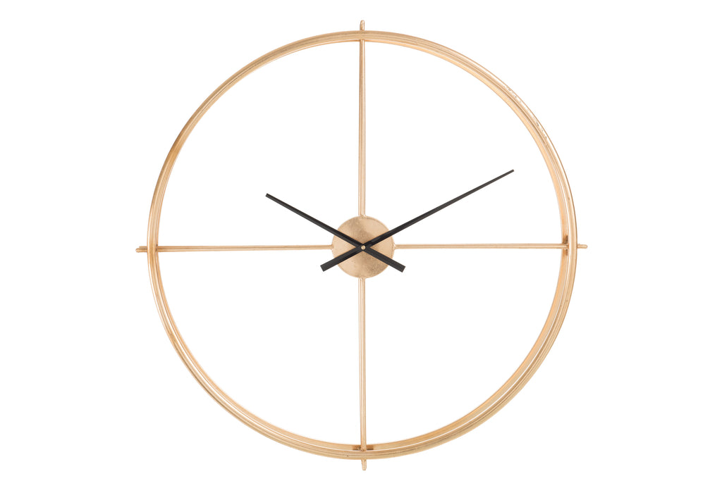 Clock Round Metal Gold Small