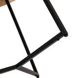 Isabella – Couchtisch – Schwarz – massives Mangoholz und Metall – ø 56 cm