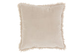 Cushion Border Long Cotton/Linen Beige/Grey