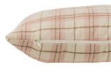 Cushion Checkered Textile White/Pink