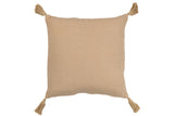 Cushion Flower Tassel Polyester Beige