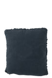 Cushion Macrame Square Cotton Blue