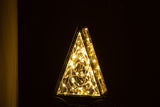 Decoration Led Triangle Glass Gold Medium